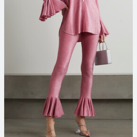 Sleeper Cosmos Lurex Sparkle Lounge Suit with Pants in pink size medium - Picture 4 of 4